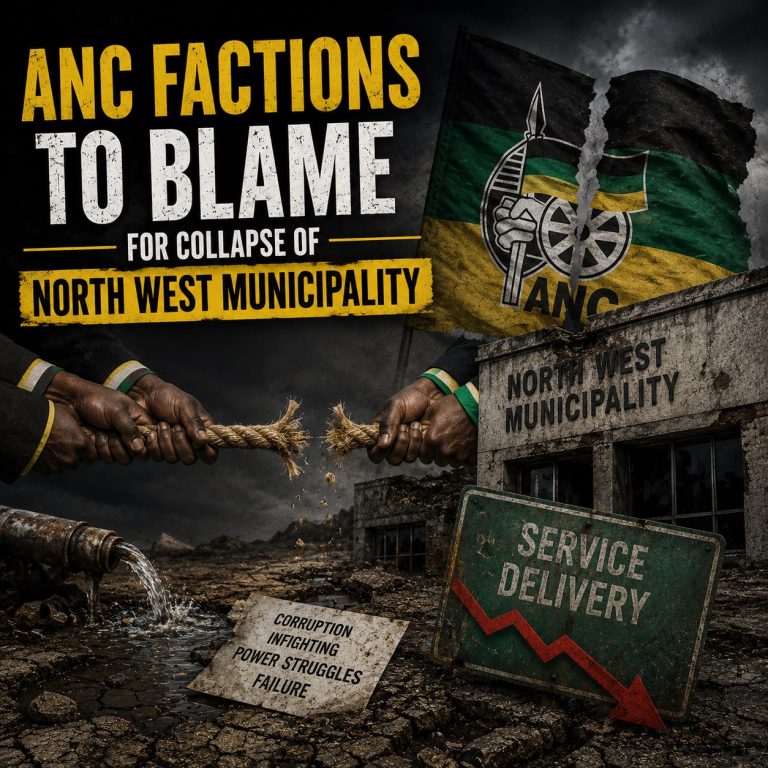 ANC factions to blame for collapse of North West municipality (by Kenneth Kgwadi, published in the Mail & Guardian, 9 July 2026)